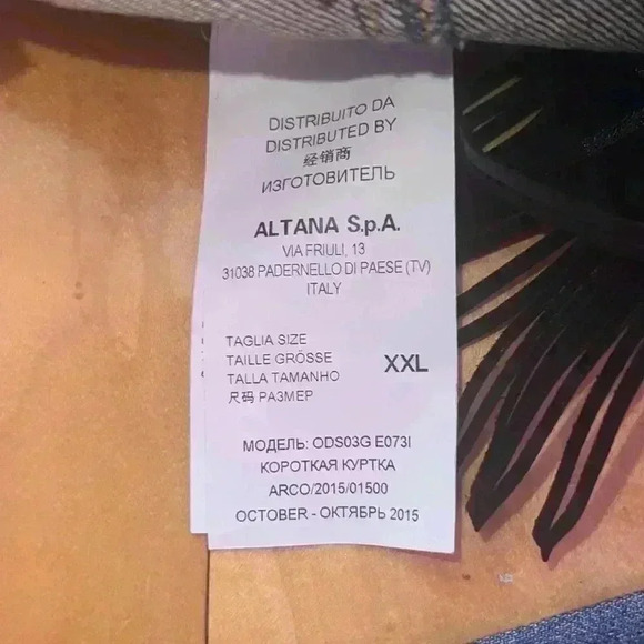 PINKO Girls Denim Fringe Jacket - Picture 9 of 11